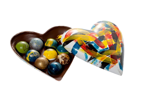 Chocolate Heart with 9 Artisanal Bonbons