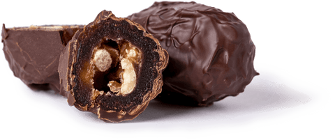 Dates Filled With Walnuts Covered In Dark Chocolate